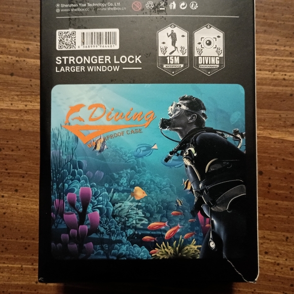 SHELLBOX DIVING PHONE CASE - New // Underwater Photo Camera Protector 15M - Picture 6 of 8